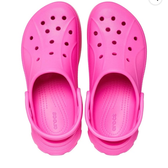 NWT Women’s Size 6 (Euro Sz 36-37) Crocs Bella Clogs Thick Soles Electric Pink - Picture 5 of 15